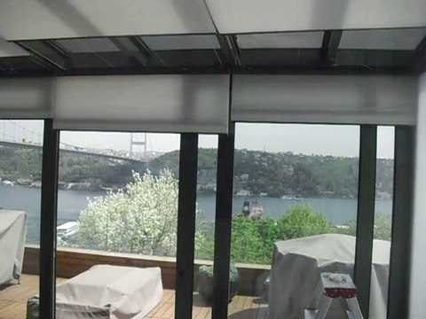 KIŞ BAHÇESİ PERDESİ DÜET PERDE MOTOLRU SİSTEM KARARTMA SİSTEM