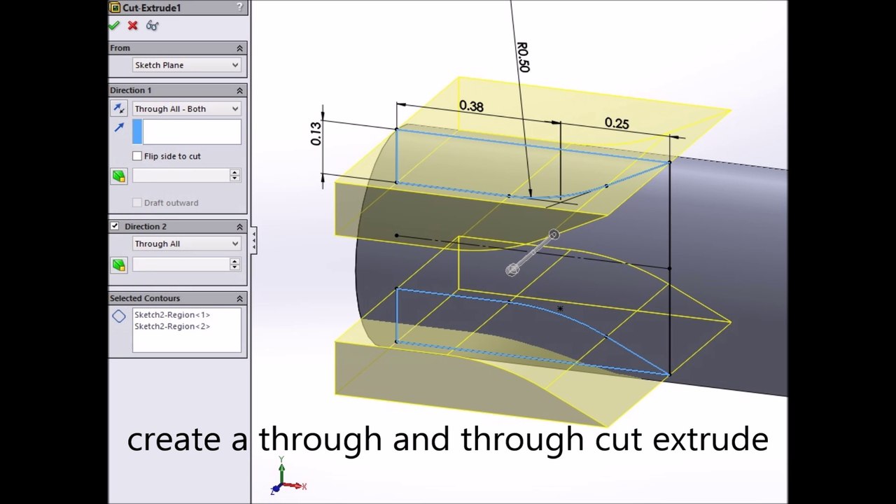 SolidWorks Tutorial: How to create a Surface Milling Cutter, HD