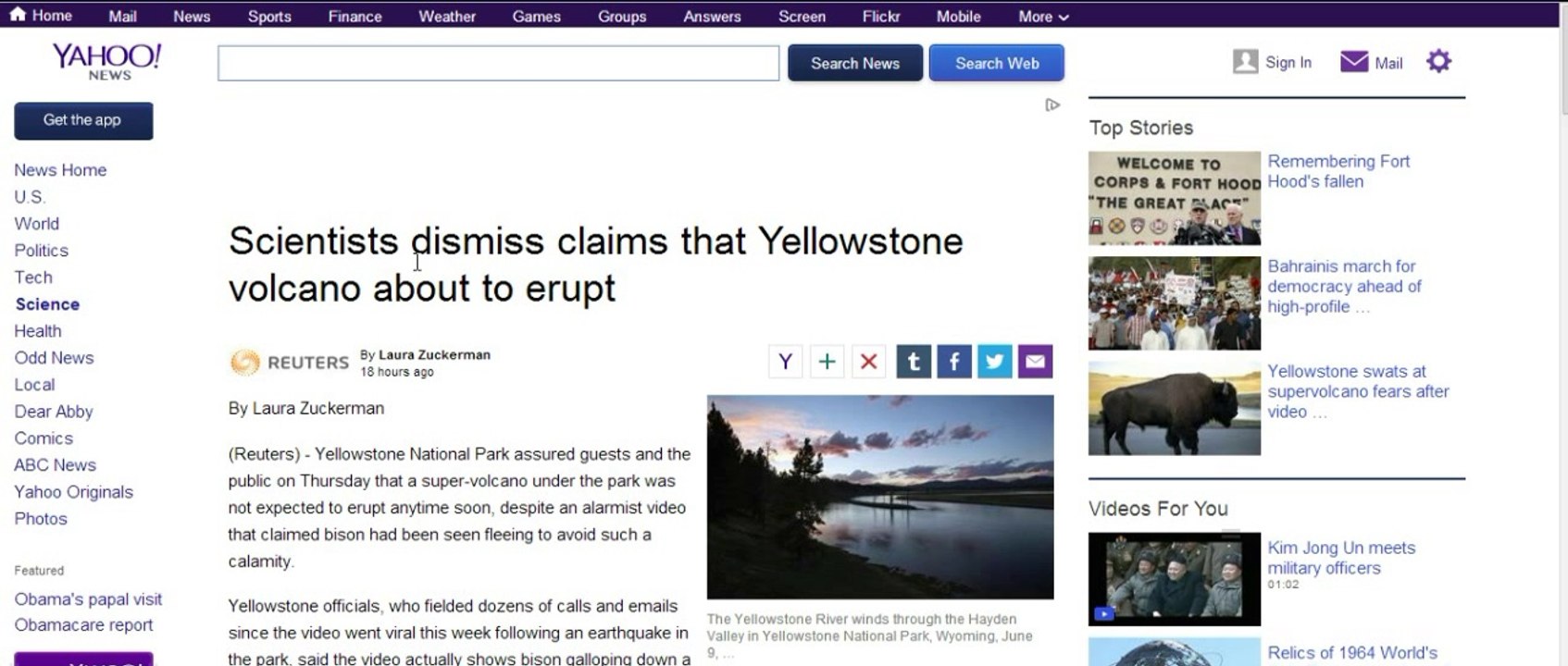 Is Yellowstone about to erupt phone call with an employee at Yellowstone