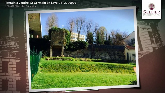 Terrain à vendre, St Germain En Laye 78, 270000€