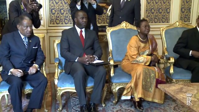 Roma - Napolitano con il Presidente Sirleaf, premio Nobel per la pace (04.04.14)