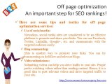Off page optimization – An important step for SEO rankings!