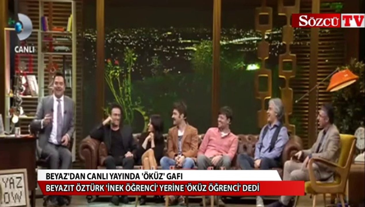 Beyaz'dan canlı yayında 'öküz' gafı