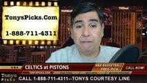 Detroit Pistons vs. Boston Celtics Pick Prediction NBA Pro Basketball Odds Preview 4-5-2014
