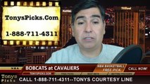 Cleveland Cavaliers vs. Charlotte Bobcats Pick Prediction NBA Pro Basketball Odds Preview 4-5-2014