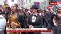 Taksim'de Emek Sineması protestosu