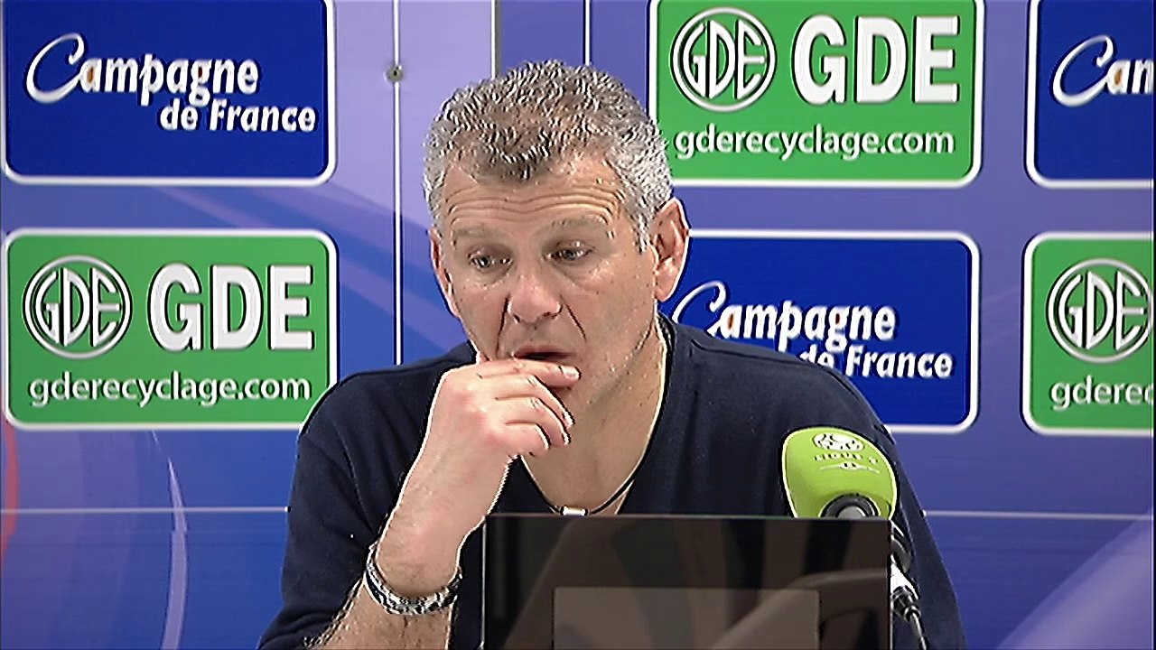 Conférence de presse SM Caen - RC Lens (1-0) : Patrice GARANDE (SMC) - Antoine  KOMBOUARE (RCL) - 2013/2014