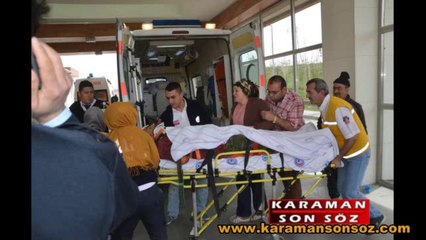 Karaman'da Tır Traktöre Çarptı 1 Ağır Yaralı