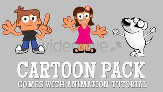 Cartoon Character Pack of Boy Girl and Dog - After Effects Template