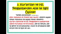 AYET ve HADİSLERDE AİLE İLE İLGİLİ ÖĞÜTLER (lise 11.)