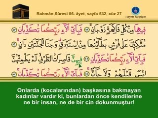 YİRMİYEDİNCİ CÜZ KURANI KERİM SAYFA 532