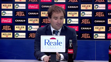 Arrasate, tras la derrota ante el Real Madrid (0-4)