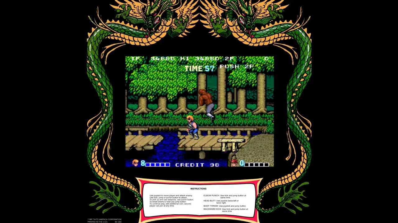 Double Dragon Arcade 1987 Gameplay