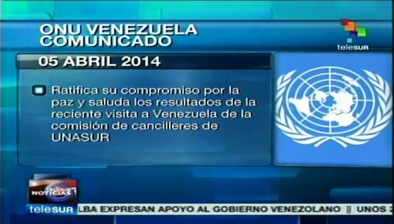 Oficina de Naciones Unidas reconoce esfuerzos de Maduro para la paz