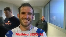 Réaction de Mathieu Lescure après le match Stade Montois - Stade Aurillacois