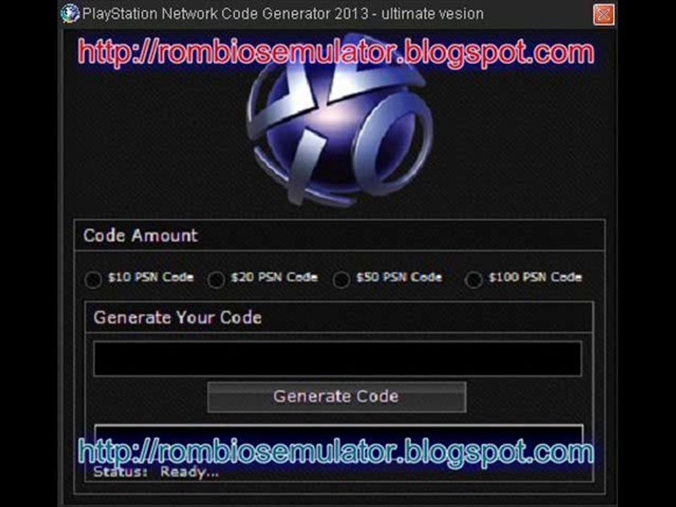 PlayStation Network Code Generator 2013