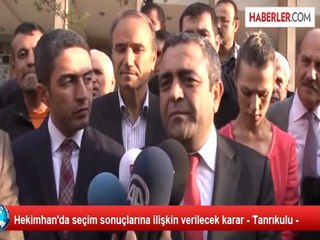 Hekimhan'da seçim sonuçlarına ilişkin verilecek karar - Tanrıkulu -