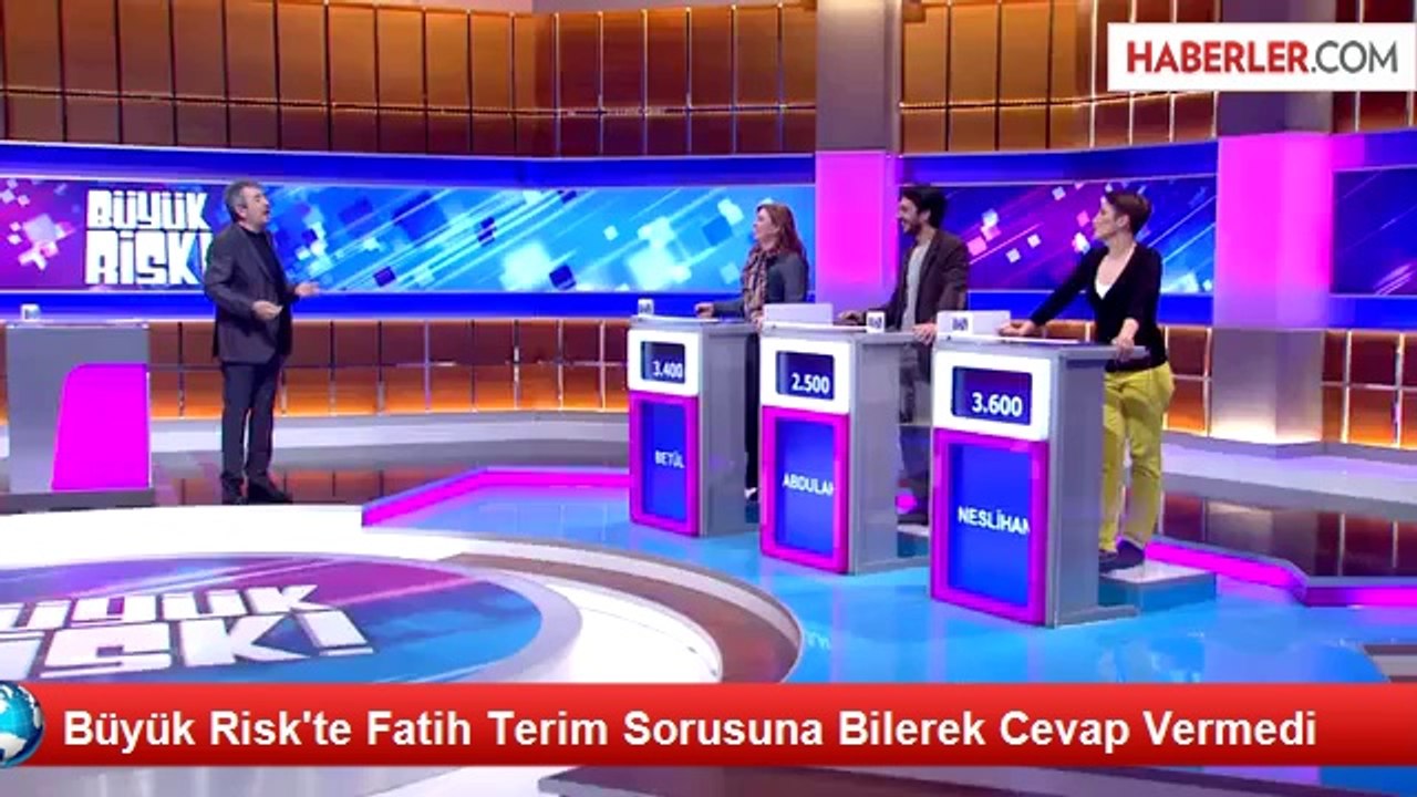 Büyük Risk'te Fatih Terim Sorusuna Bilerek Cevap Vermedi