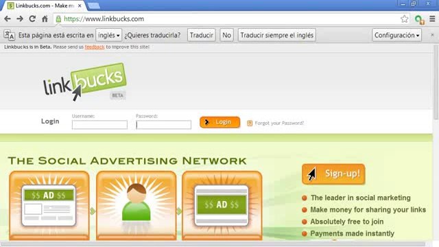 Gana Dinero acortando links Internet linkbucks