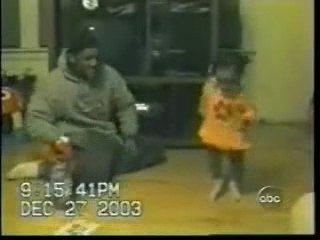 funny little baby girl dacing