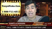 MLB Odds LA Dodgers vs. San Francisco Giants Pick Prediction Preview 4-6-2013