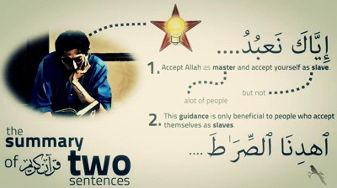 Summary of Qur'an in 2 sentences! Nouman Ali Khan
