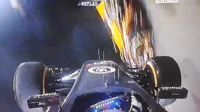 Crash Gutierrez vs Maldonado GP Bahrain