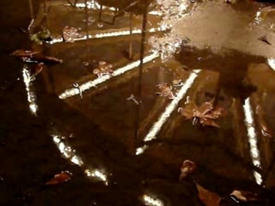 reflet manège dans les flaques