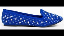 Paprika Mindy Women's Faux Suede Spike Studded Loafers Flats
