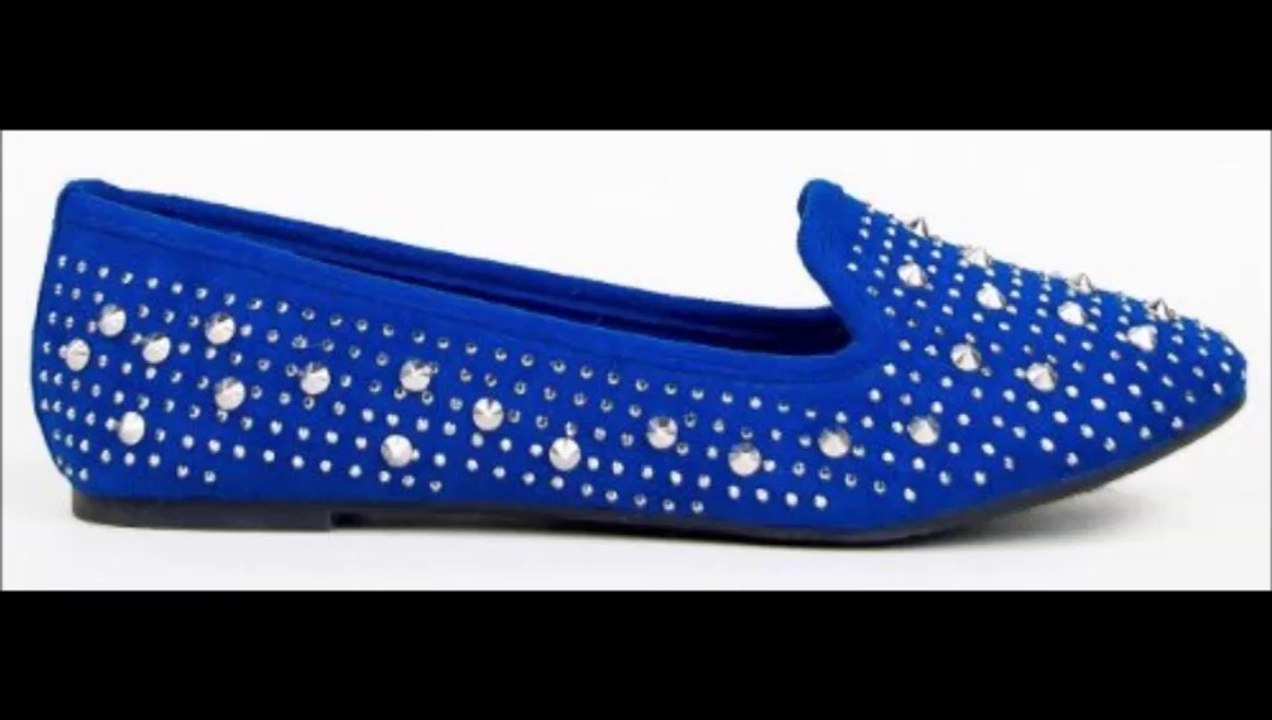 Paprika Mindy Women's Faux Suede Spike Studded Loafers Flats