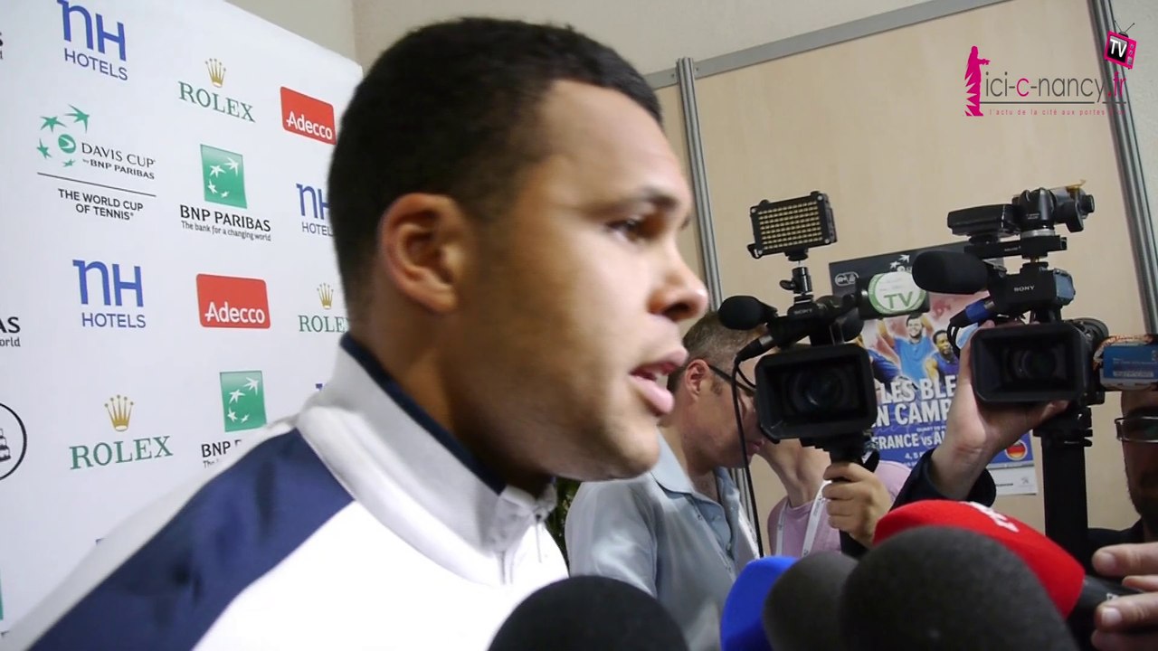 Coupe Davis Nancy: réaction de Tsonga après la victoire contre l'Allemagne