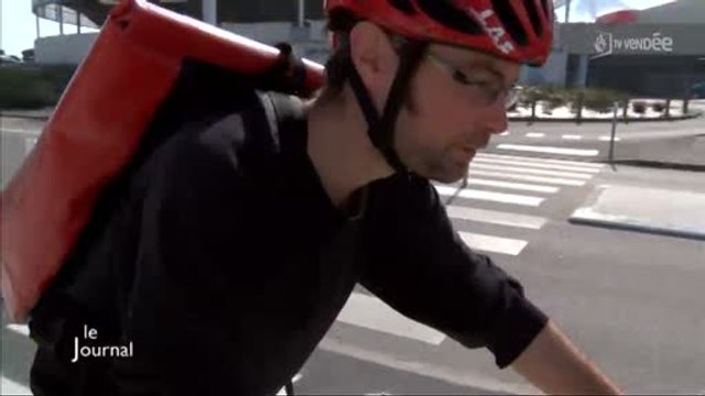 Développement durable : 1 coursier à vélo à La Roche-sur-Yon