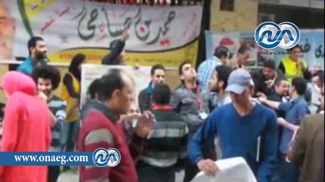 شاهد .. منافسة شرسة بين مؤيدي مرشحي الرئاسة لتوثيق التوكيلات وسط هتافات متعددة