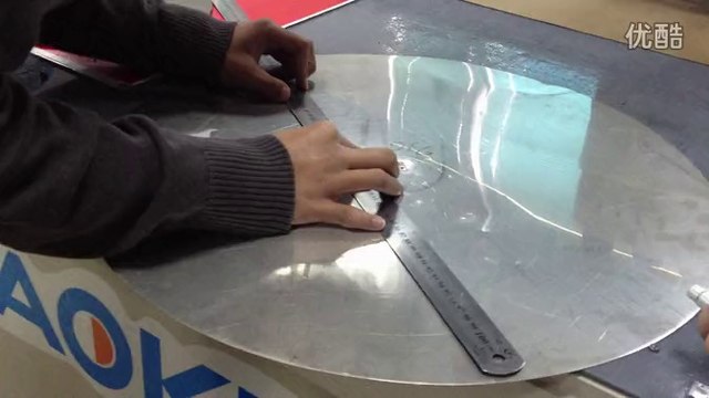 aokecut@163.com Stainless Steel Sheet gasket crease machine