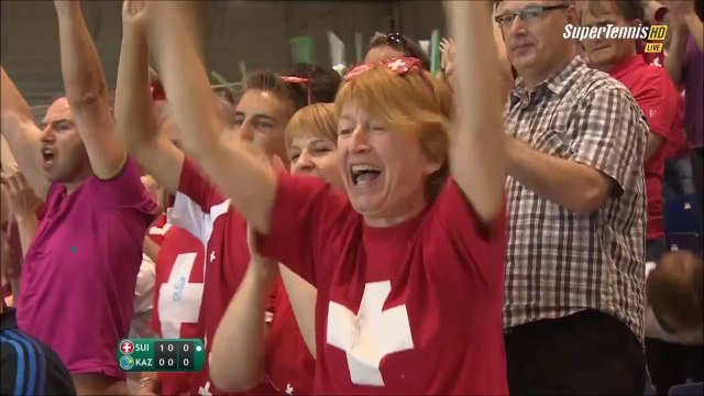 Roger Federer vs. Andrey Golubev - Davis Cup 2014 Highlights [HD]