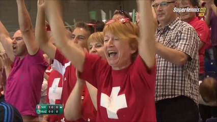 Roger Federer vs. Andrey Golubev - Davis Cup 2014 Highlights [HD]