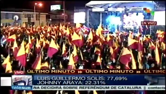 Luis Guillermo Solís lidera elección presidencial costarricense: TSE