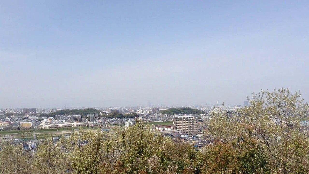 玉手山遊園地の展望台からの眺め