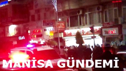 MANİSA'DA FERNERBAHÇE GALATASARAY TARAFTARI BİR BİRİNE GİRDİ