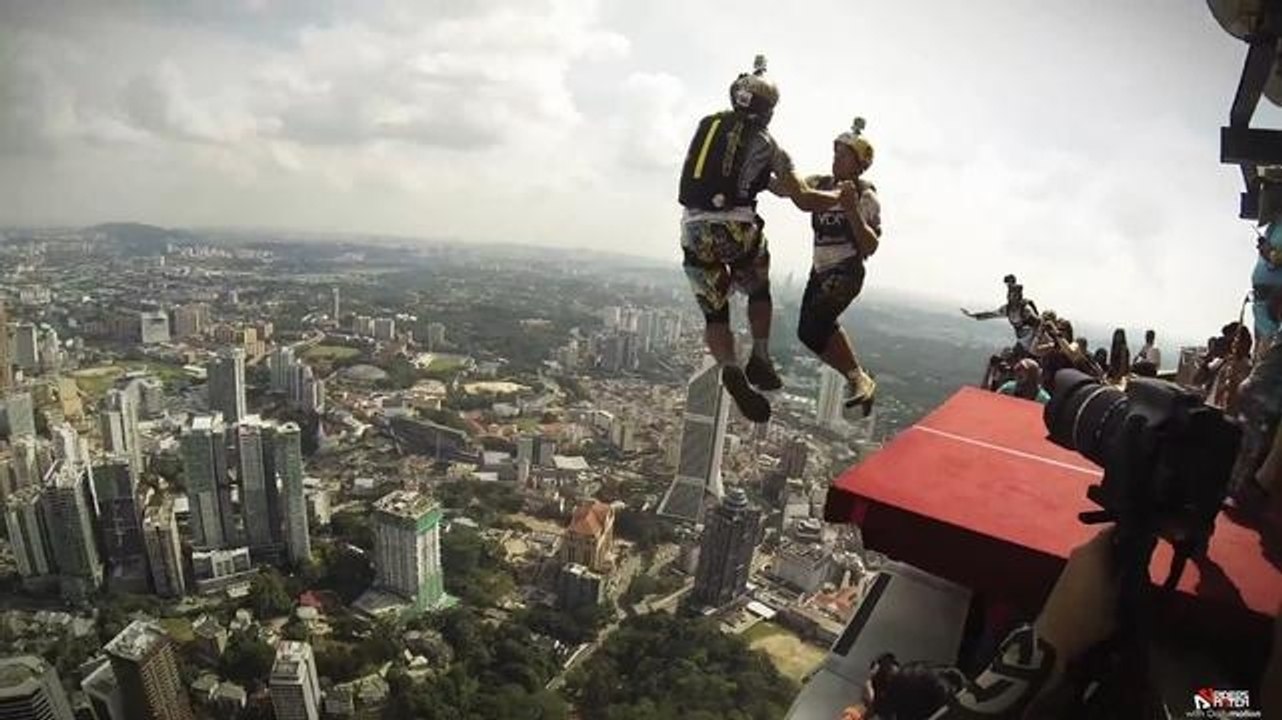 KL Tower Base Jumping 2013  Skydive Dubai Soul Flyers