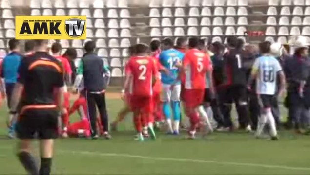 Tokat'ta amatör final maçında kavga