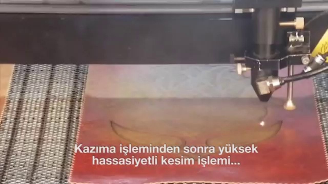 Almira Laser D960 - Lazer Kesim ve Kazıma Makinesi - Suni Deri (Vinleks) İşlemi