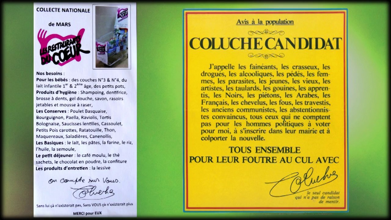 COLUCHE - Les Restos du cœur - Les Restaurants du cœur – Les Relais du cœur