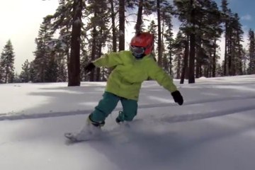 Powder Kids session @ Northstar Californai - Snowboard
