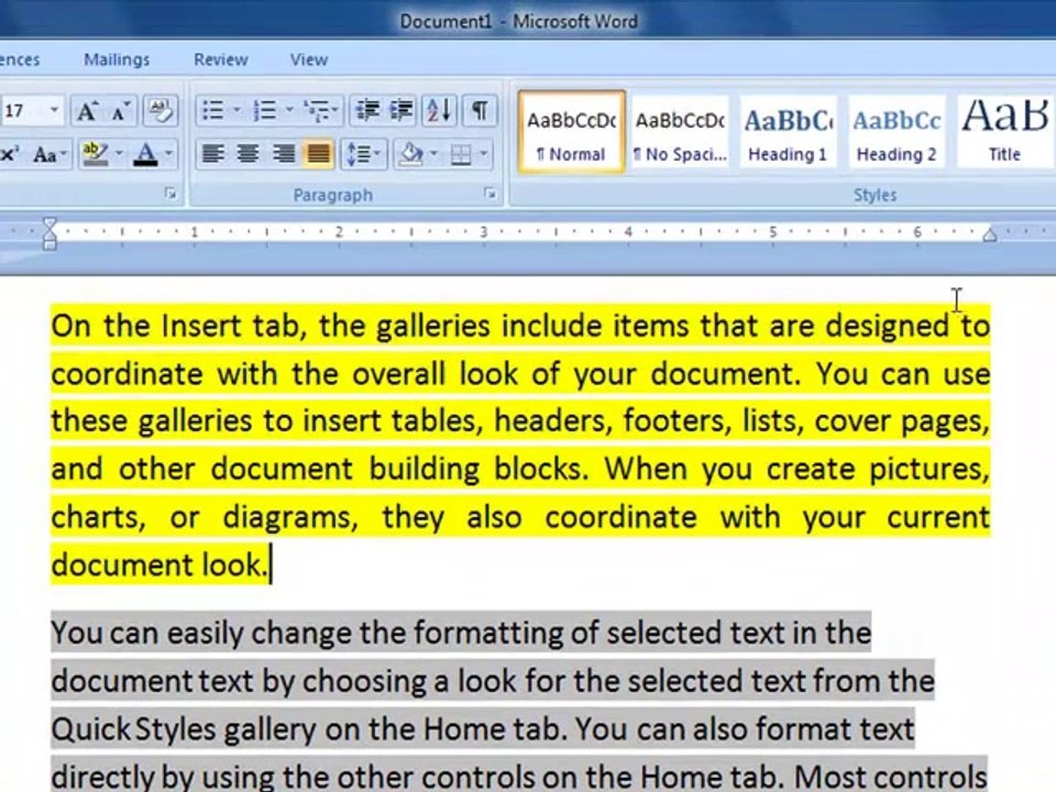MS Word 2007 Home Menu Part 2 In Urdu & Hindi