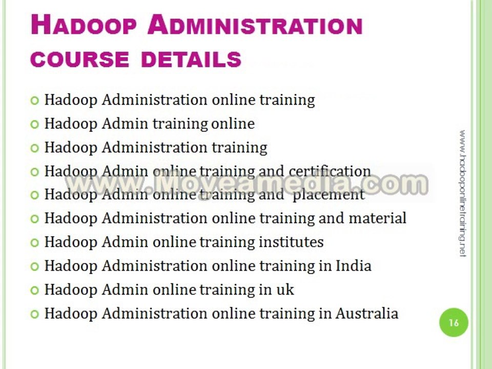 hadoop administration online training