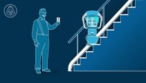Een traplift van ThyssenKrupp Encasa kunt u ook gebruiken om voorwerpen naar een andere etage te vervoeren.