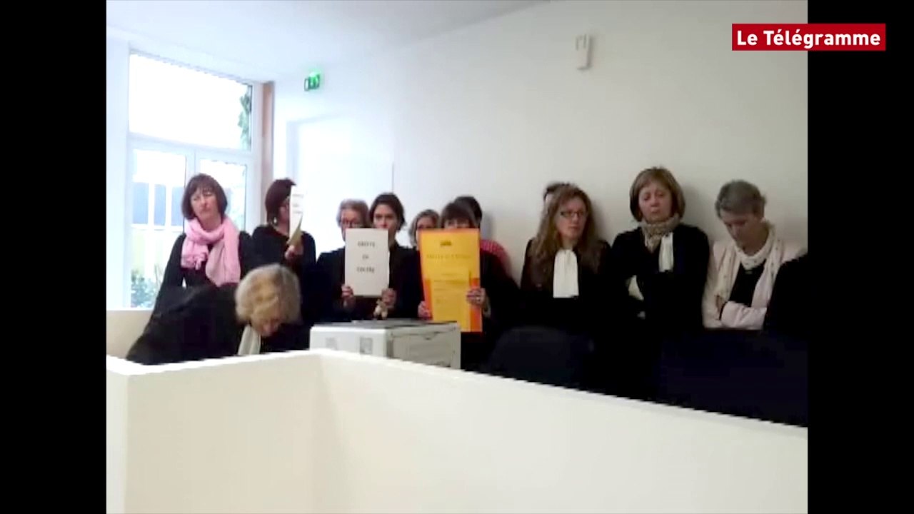 Lorient. Greffiers et personnel de justice manifestent.