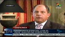 Pdte. electo de Costa Rica preocupado por la pobreza y el desempleo