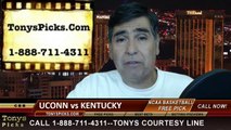 Connecticut Huskies vs. Kentucky Wildcats Pick Prediction NCAA Tournament College Basketball Odds Preview 4-7-2014